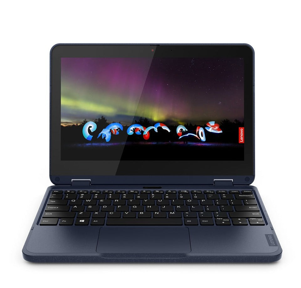 Lenovo 500w Gen-3 11.6" HD Convertible Notebook, Intel Celeron N5100, 1.10GHz, 4GB RAM, 64GB eMMC, Win10P- 82J30001US