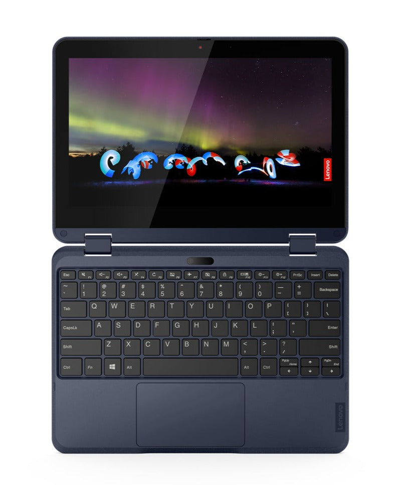 Lenovo 500w Gen-3 11.6" HD Convertible Notebook, Intel Celeron N5100, 1.10GHz, 4GB RAM, 64GB eMMC, Win10P- 82J30001US