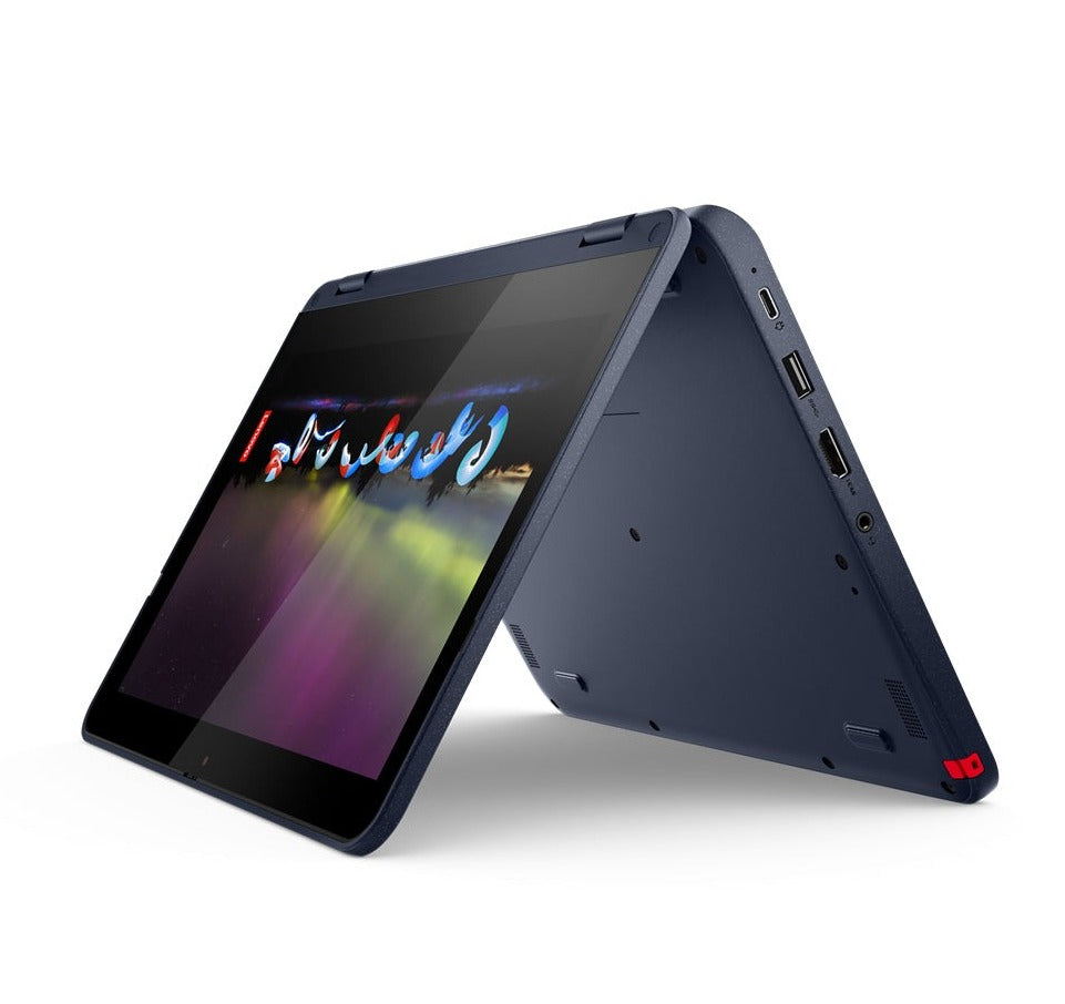 Lenovo 500w Gen-3 11.6" HD Convertible Notebook, Intel Celeron N5100, 1.10GHz, 4GB RAM, 64GB eMMC, Win10P- 82J30001US