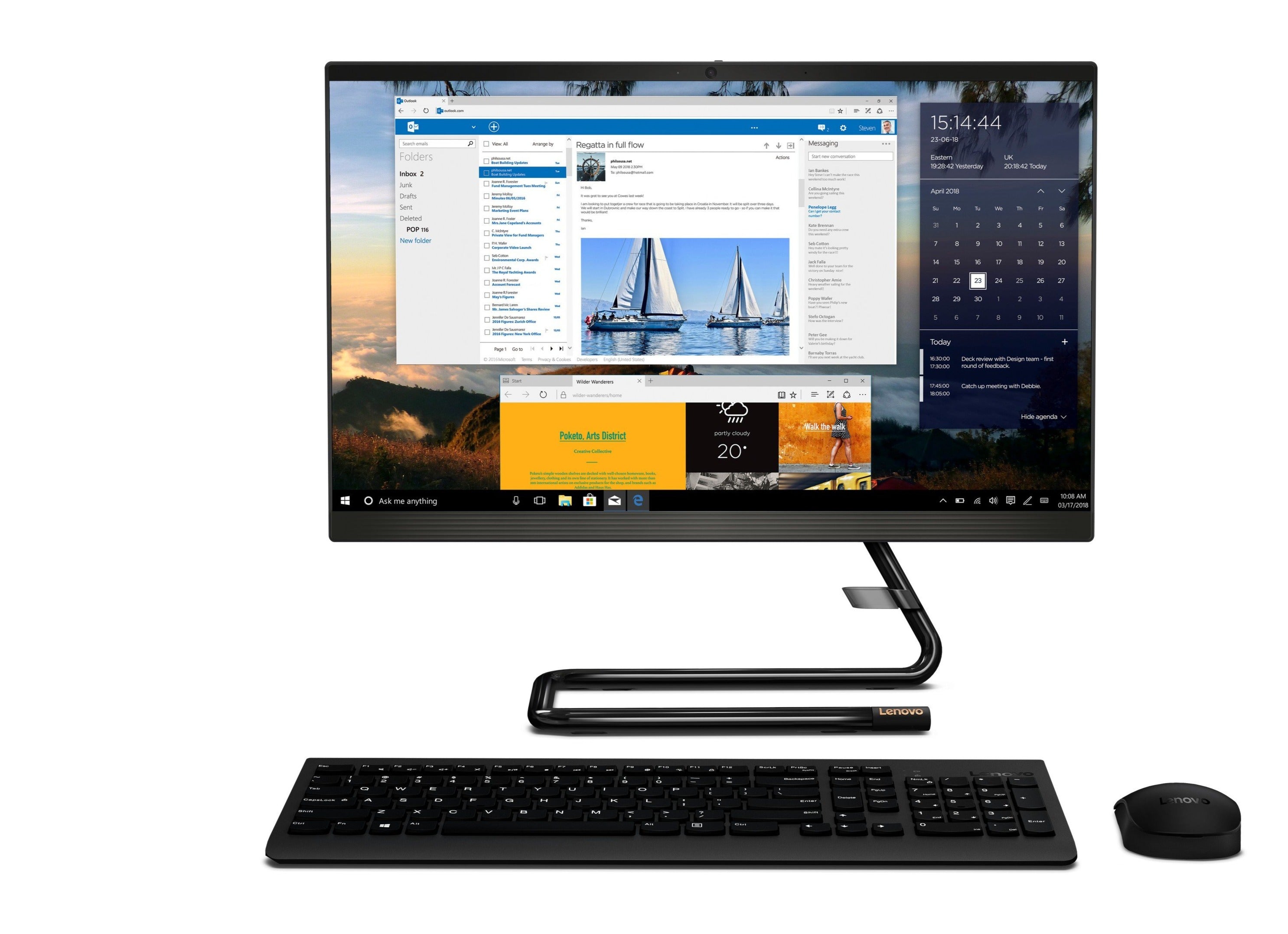 Lenovo IdeaCentre A340-22ICK 21.5" FHD (Touch) All-in-One PC, Intel Pentium Gold G5420T, 3.20GHz, 4GB RAM, 1TB HDD, Win10H - F0ES0072US (Refurbished)