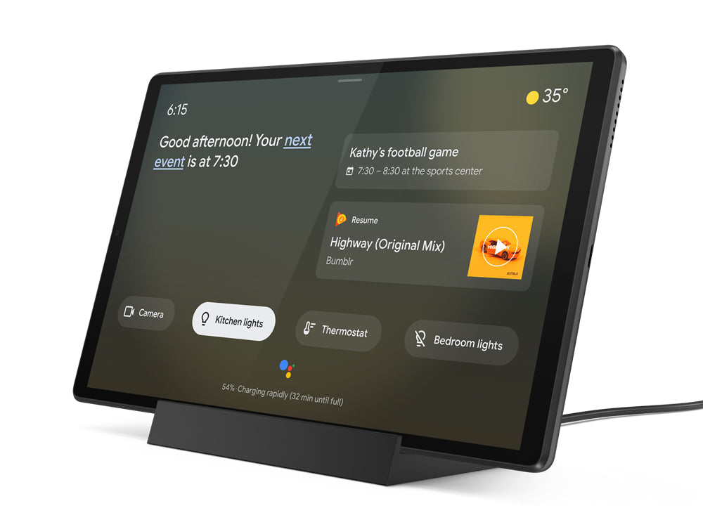 Lenovo Smart Tab M10 10.3" FHD Plus (2nd Gen) Tablet, MediaTek Helio P22T, 4GB RAM, 64GB eMMC, Android Pie - ZA5W0146US