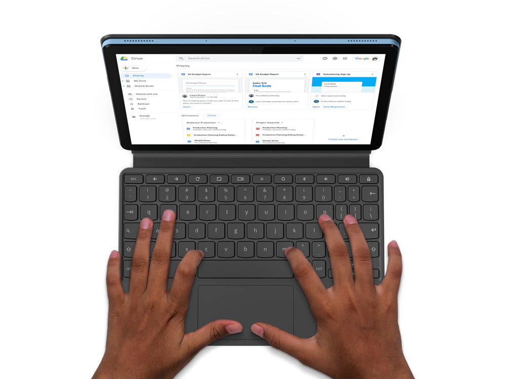 Lenovo IdeaPad Duet 10.1" FHD Chromebook, MediaTek Helio P60T, 2.0GHz, 4GB RAM, 64GB eMCP, Chrome OS - ZA6F0031US (Refurbished)