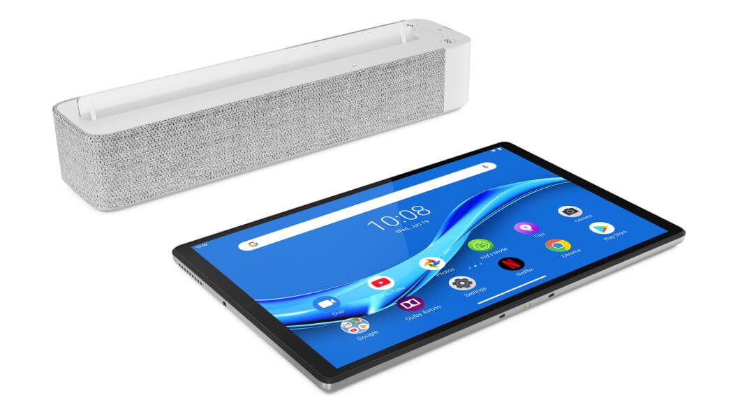 Lenovo Smart Tab M10 10.3" FHD Plus (2nd Gen) Tablet, MediaTek Helio P22T, 4GB RAM, 128GB eMMC, Android 9 Pie - ZA6M0013US (Refurbished)