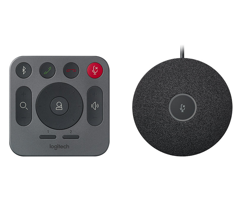 Logitech Rally Plus Video Conferencing System, 4K Ultra HD Cam With Dual-Speakers & Mic Pod Set - 960-001225