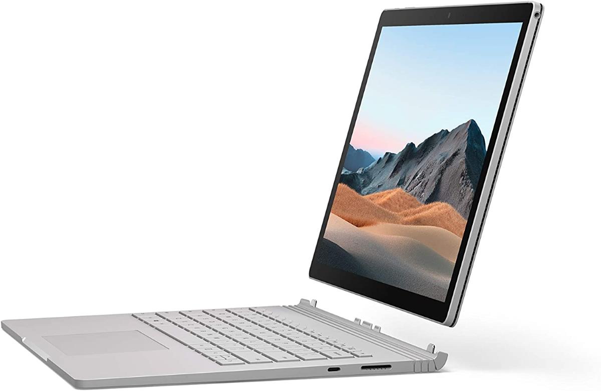 Microsoft Surface Book-3 13.5" PixelSense Detachable Laptop, Intel i7-1065G7, 1.30Ghz, 16GB RAM, 256GB SSD, Win10P - SKZ-00001 (Certified Refurbished)
