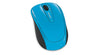 Microsoft Wireless Mobile Mouse 3500, 2.4GHz RF, USB, BlueTrack, Cyan Blue - GMF-00273