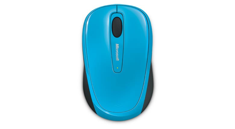 Microsoft Wireless Mobile Mouse 3500, 2.4GHz RF, USB, BlueTrack, Cyan Blue - GMF-00273
