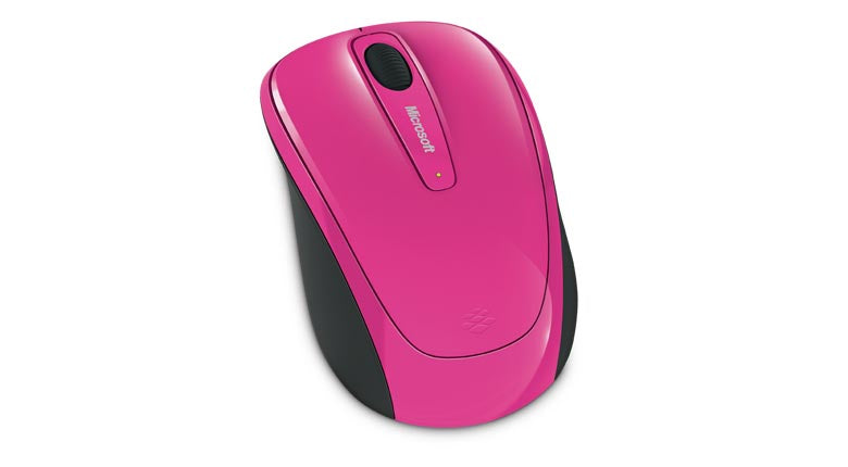 Microsoft Wireless Mobile Mouse 3500, 2.4GHz RF, USB, BlueTrack, Magenta Pink - GMF-00278