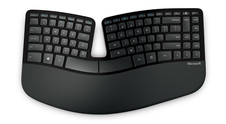 Microsoft Sculpt Ergonomic Desktop Wireless Keyboard and Mouse, 2.4GHz RF, USB - L5V-00001