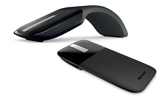 Microsoft Arc Touch Wireless Mouse, 2.4-GHz, USB, BlueTrack, Black - RVF-00052