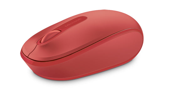 Microsoft Wireless Mobile Mouse 1850, 2.4GHz, 3 Buttons, Vertical Scrolling, Flame Red - U7Z-00031