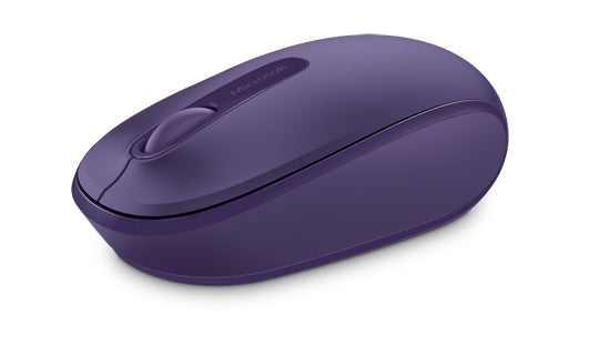 Microsoft Wireless Mobile Mouse 1850, 2.4GHz, 3 Buttons, Vertical Scrolling, Purple - U7Z-00041