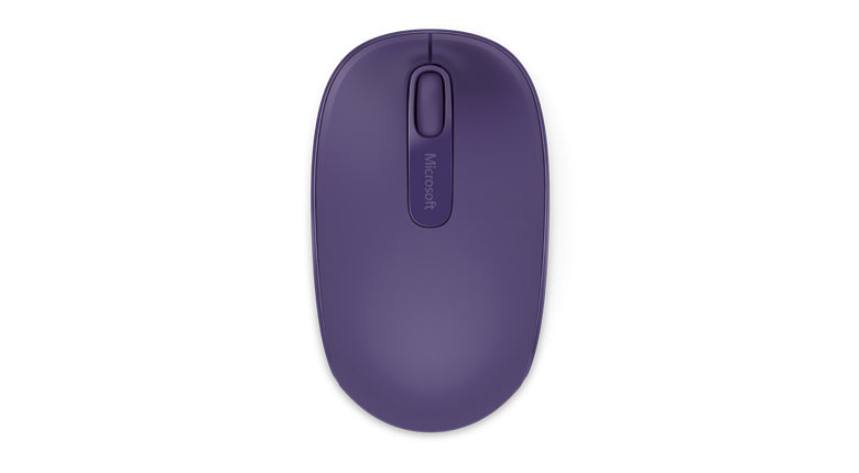 Microsoft Wireless Mobile Mouse 1850, 2.4GHz, 3 Buttons, Vertical Scrolling, Purple - U7Z-00041