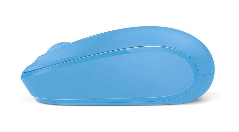 Microsoft Wireless Mobile Mouse 1850, 2.4GHz, 3 Buttons, Vertical Scrolling, Cyan Blue - U7Z-00055