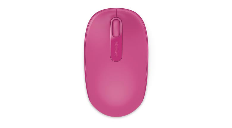 Microsoft Wireless Mobile Mouse 1850, 2.4GHz, 3 Buttons, Vertical Scrolling, Magenta - U7Z-00062