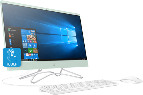 HP 24-f0007sm All-in-One Desktop PC, 23.8" FHD  (Touchscreen) Display, Intel Pentium Silver J5005, 1.50GHz, 8GB RAM, 1TB HDD, Windows 10 Home 64-Bit, serenity Mint- 3LC34AA#ABA (Certified Refurbished)