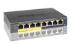 Netgear ProSafe Plus 8-Port Gigabit Ethernet Unmanaged PoE Switch, 4 RJ-45 + 4 PoE Ports, Desktop/Wall Mountable  - GS108PE-300NAS