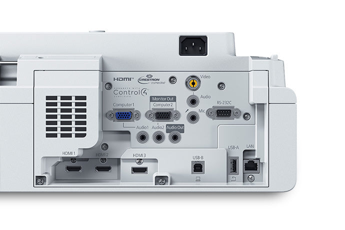 Epson PowerLite 720 XGA 3LCD Ultra Short-throw Laser Projector, 3800 Lumens, 2500000:1-Contrast - V11HA01520