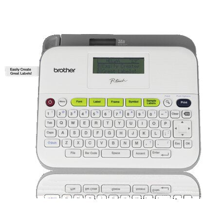 Brother P-Touch Desktop Label Maker, Versatile Easy-to-Use Labeler, QWERTY Keyboard, Thermal Transfer - PT-D400AD
