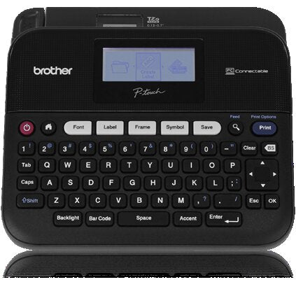 Brother P-Touch Desktop Label Maker, Versatile PC-connectable, QWERTY Keyboard, Thermal Transfer - PT-D450