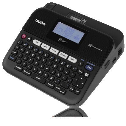 Brother P-Touch Desktop Label Maker, Versatile PC-connectable, QWERTY Keyboard, Thermal Transfer - PT-D450