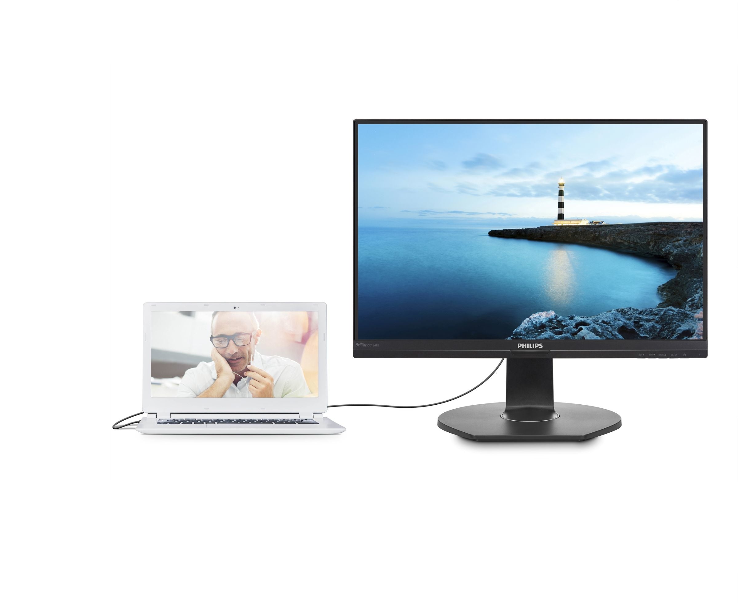 Philips 23.8" Full HD Computer Monitor, LED Display, Black - 241B7QUPBEB