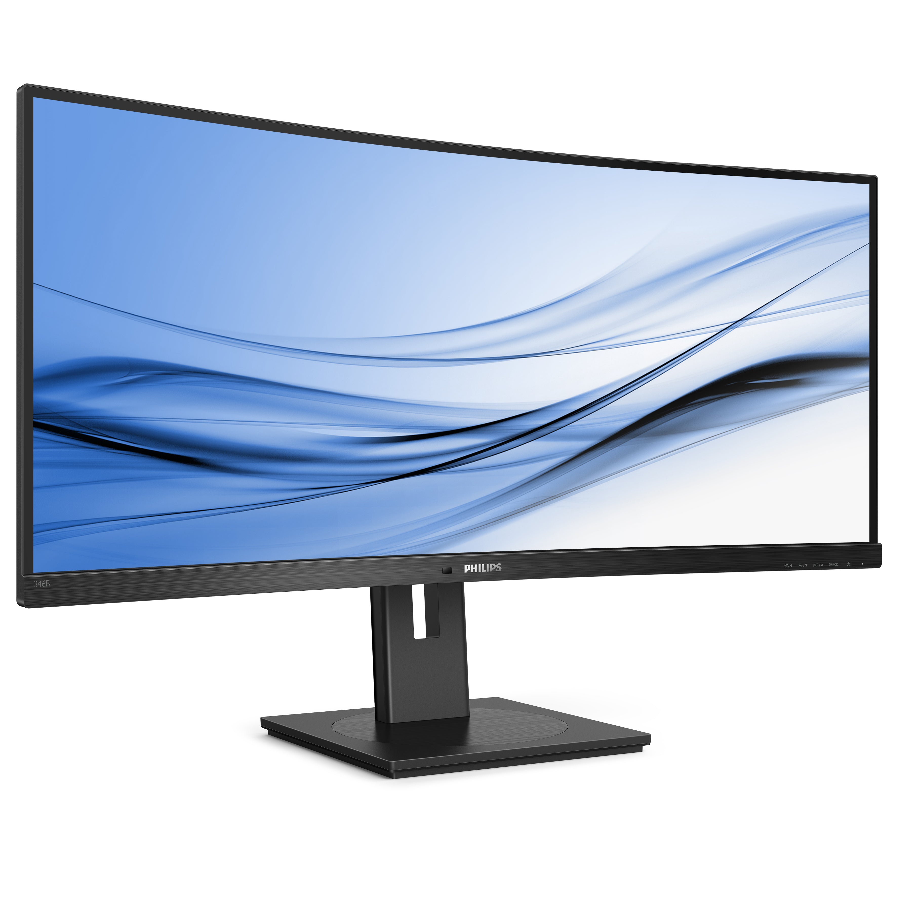 Philips 346B1C 34" WQHD Curved WLED Monitor, 21:9, 4MS, 80M:1-Contrast - 346B1C