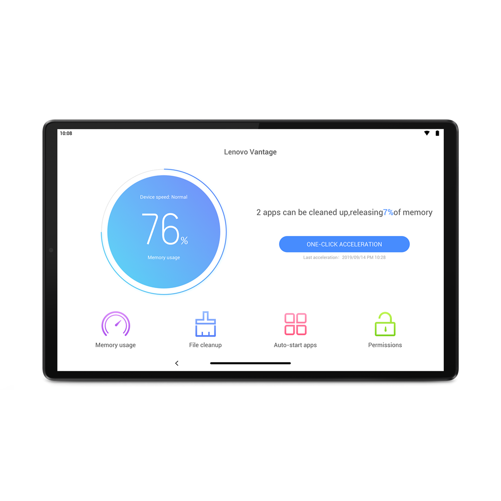 Lenovo Smart Tab M10 10.3" FHD Plus (2nd Gen) Tablet, MediaTek Helio P22T, 4GB RAM, 128GB eMMC, Android 9 Pie - ZA6M0013US (Refurbished)