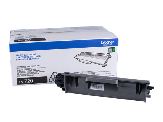 Brother Genuine Standard-Yield Black Toner Cartridge, 3000 Pages - TN720