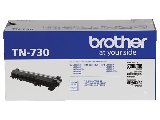 Brother Genuine Toner Cartridge, Standard Yield, Mono Laser, 1200 Pages, Black - TN730