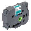 Brother TZE Flat Surface Laminated Tape, Black on Green Tape for P-Touch Labelers, Thermal Transfer, Direct Thermal - TZE741