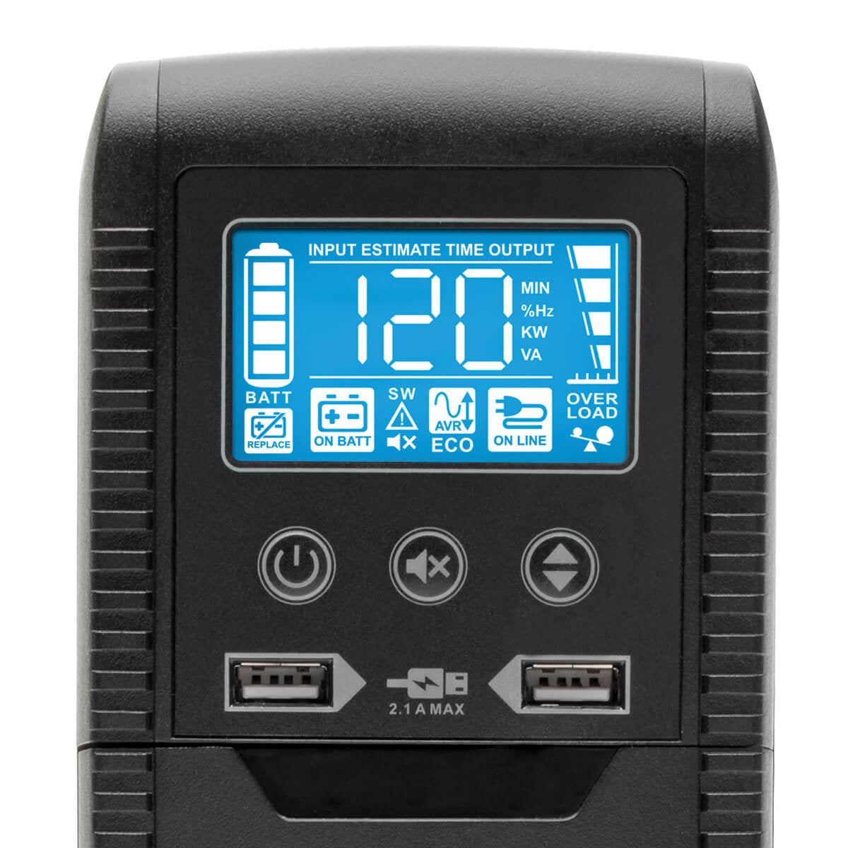 Tripp Lite ECO-Friendly UPS Battery Backup, 900 Watt, 1440 VA, 120V, AVR Protection, Line-Interactive UPS with USB & 10 Outlets, LCD Display, Tower - ECO1500LCD