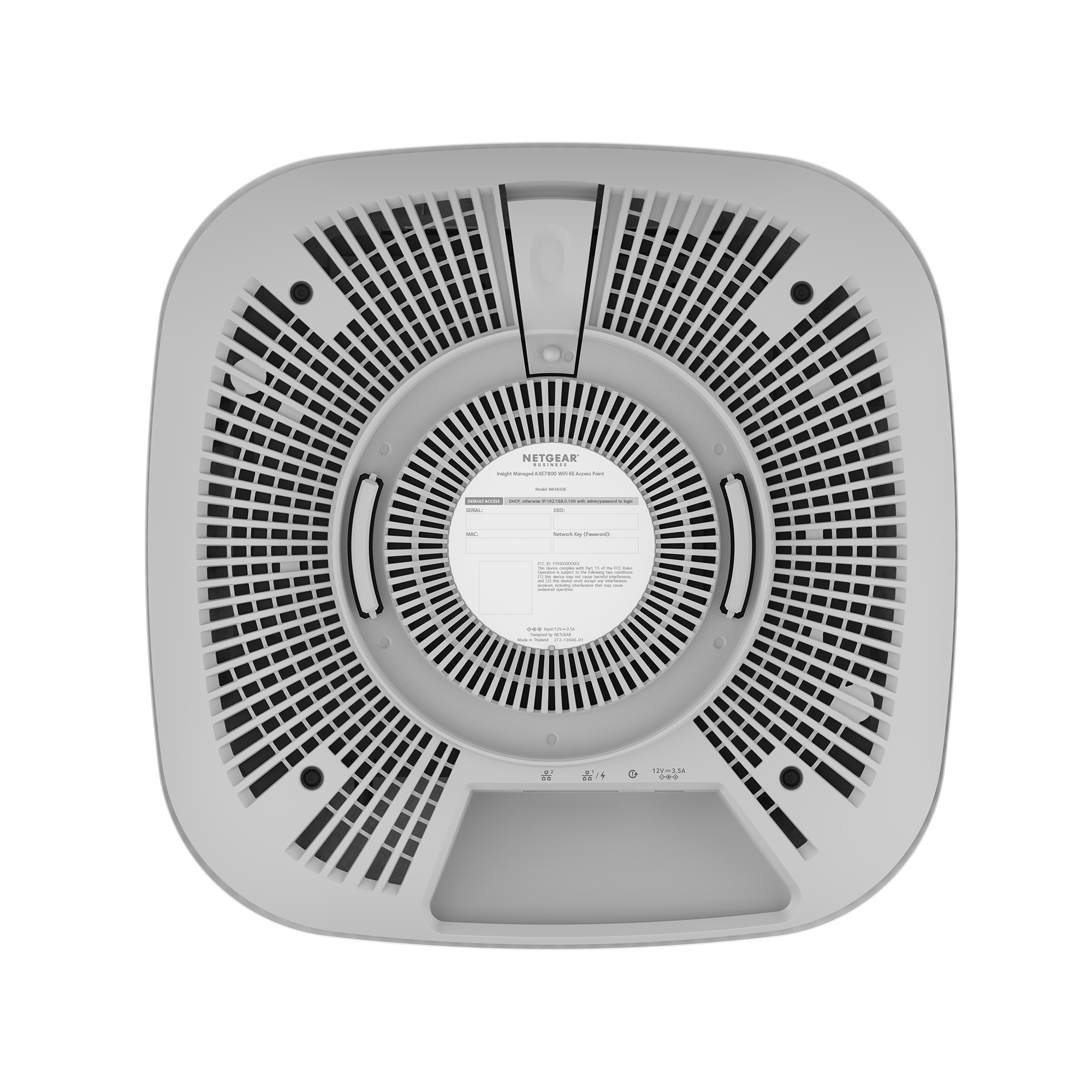 Netgear Insight Managed 6E AXE7800 Wireless Access Point, 2 x Ethernet Ports - WAX630E-100NAS