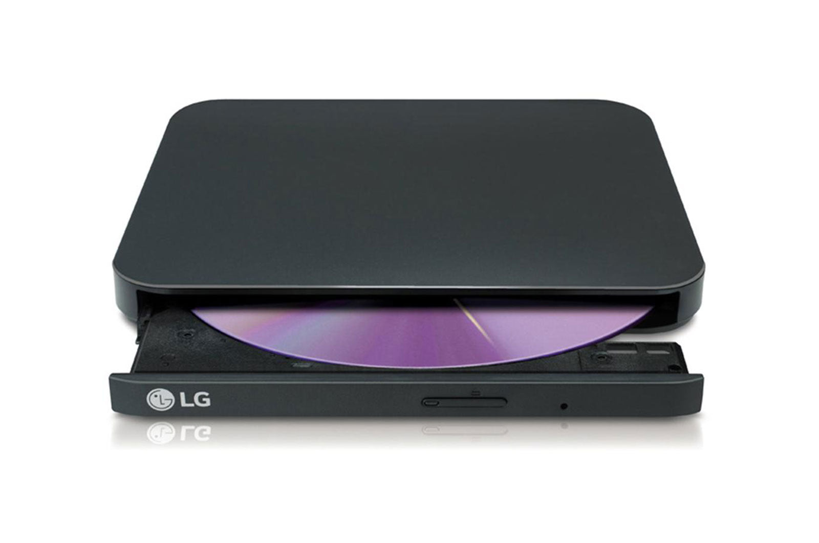 LG 8x External Ultra Slim Portable DVD Writer with M-DISC, USB, Black - SP80NB80