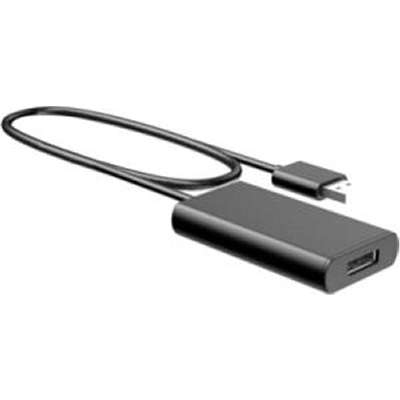 HP Ultra High Definition USB Graphics Adapter, DisplayPort/USB, Black - N2U81AT#ABA