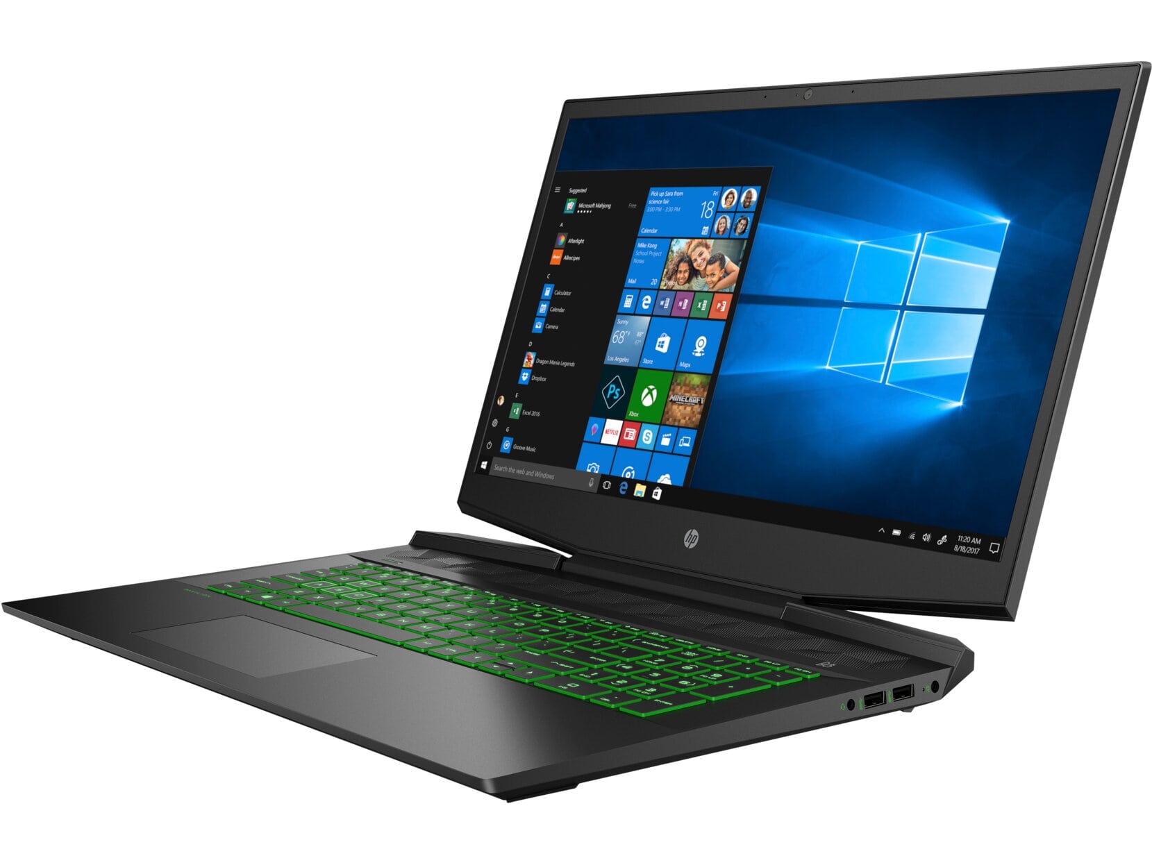 HP Pavilion 17-cd1010nr 17.3" FHD (NonTouch) Gaming Notebook, Intel i5-10300H, 2.50GHz, 8GB RAM, 256GB SSD, Win10H - 2R640UA#ABA