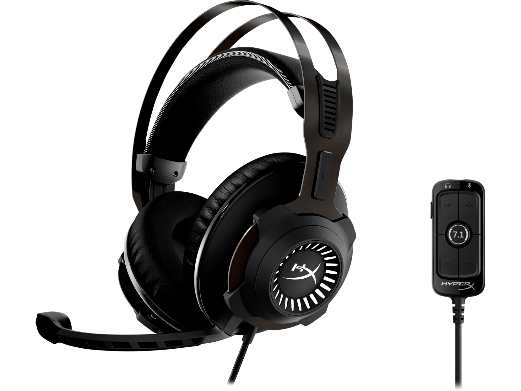 HyperX Cloud Revolver Wired Gaming Headset, 7.1 Surround Sound, USB, 3.5mm Port, Gunmetal - 4P5K5AA