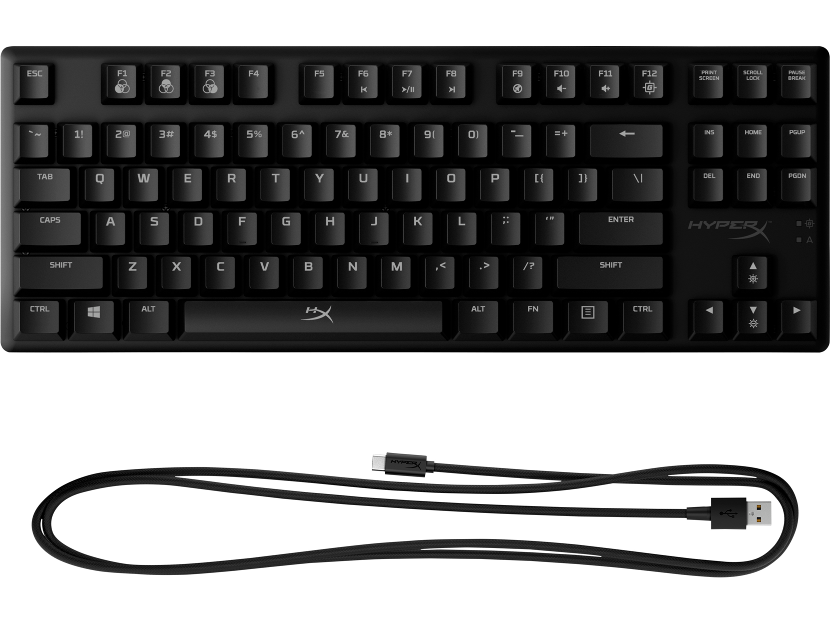 HP HyperX Alloy Origins Core RGB Mechanical Gaming Keyboard (HX Aqua), Wired, USB-C Cable, Black - 4P5P1AA#ABA