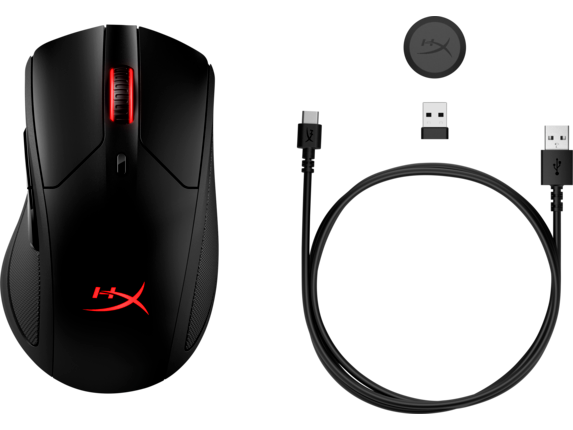 HP HyperX Pulsefire Dart Wireless Gaming Mouse, 16000 dpi, 6 Buttons, 2.4GHz, Black - 4P5Q4AA