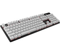 HP HyperX Pudding Keycaps (US Layout), Full Key Set, PBT, White - 4P5P5AA#ABA