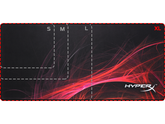 HP HyperX FURY S Gaming Mouse Pad, Speed Edition, Cloth (XL), Textured, Black - 4P5Q8AA