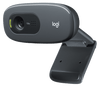 Logitech C270 HD Webcam, 30fps, 720p Widescreen Video Calling, USB, Microphone - 960-000694