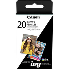 Canon ZINK Zero Ink Print Photo Paper, Glossy, 2 x 3", 20 Sheets - 3214C001