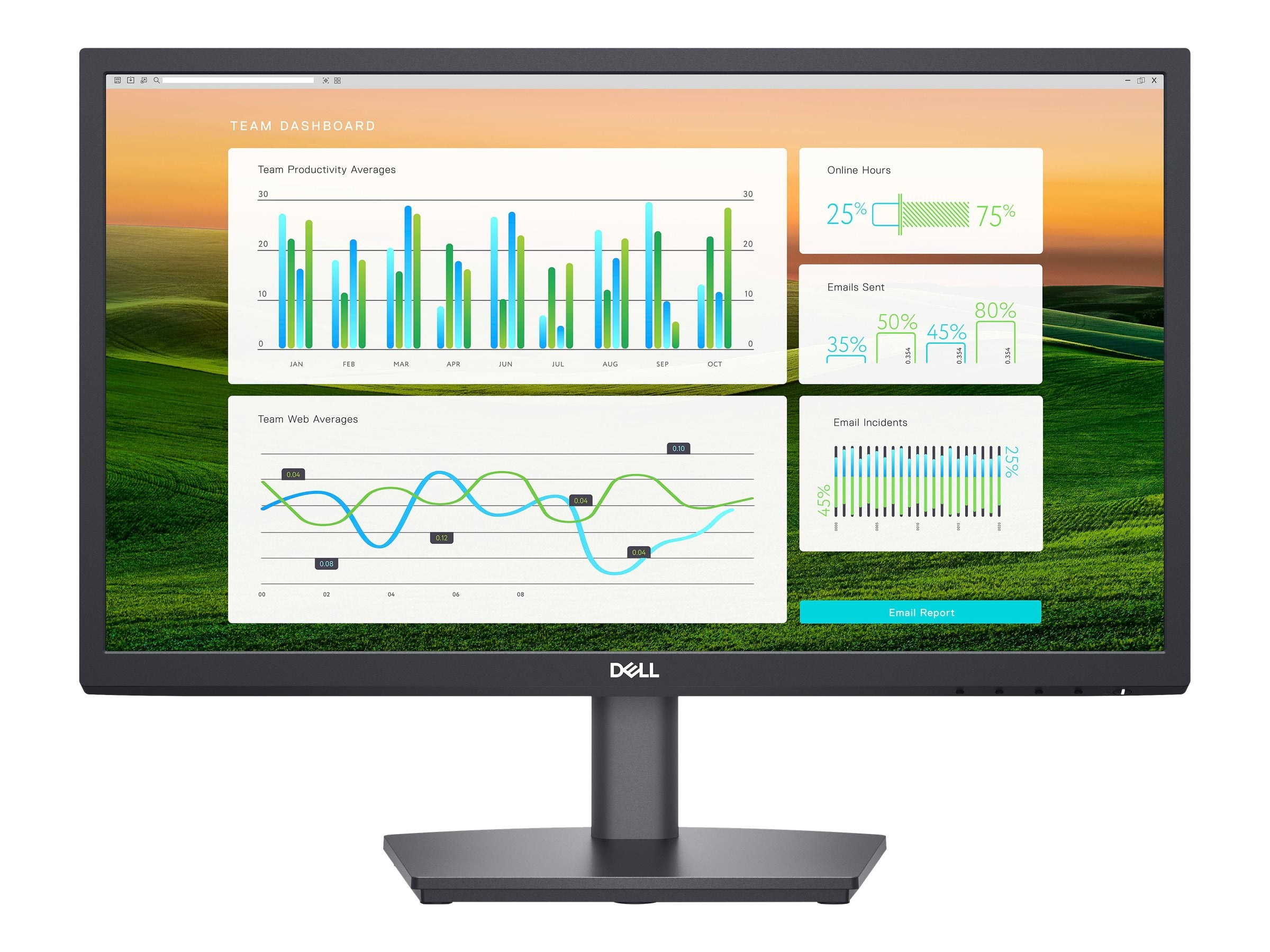 Dell E2222HS 21.5" FHD LED Monitor, 16:9, 5MS, 3000:1-Contrast - DELL-E2222HS