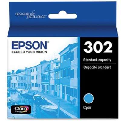 Epson 302 Claria Premium Standard-capacity Cyan Ink Cartridge - T302220-S
