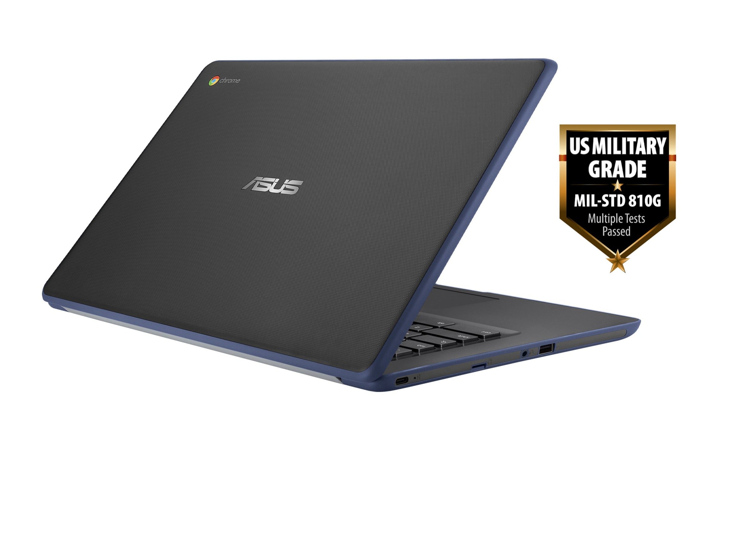 Asus C403 14" HD Rugged Chromebook, Intel Celeron N3350, 1.10GHz, 4GB RAM, 32GB eMMC, Chrome OS - C403NA-YH02-BL