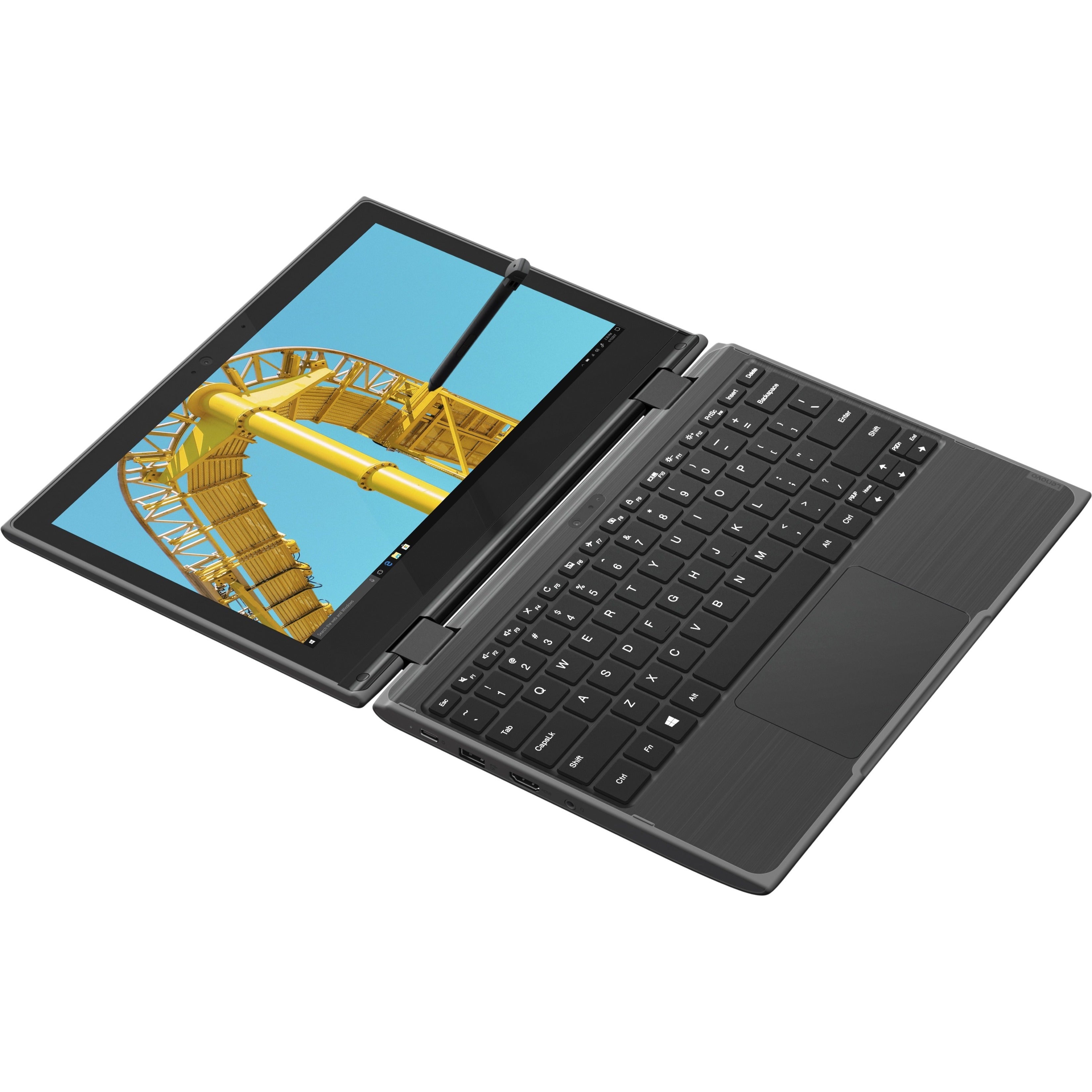 Lenovo 300e 11.6" HD 2nd Gen Convertible Notebook, AMD 3015e, 1.20GHz, 4GB RAM, 64GB eMMC, Win10P - 82GK001NUS