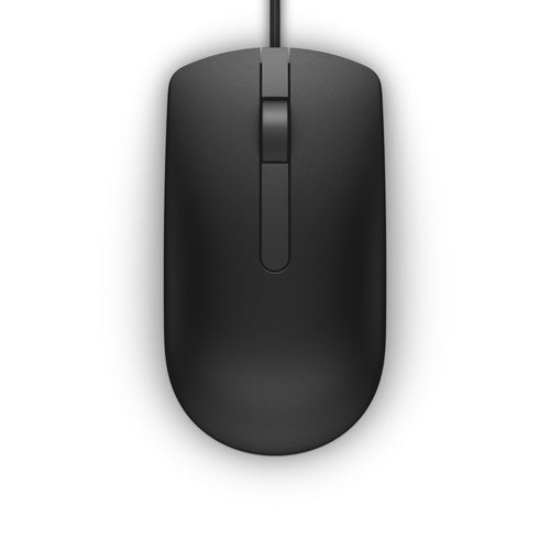 Dell MS116 Wired Optical Mouse, USB, 1000 dpi, 6ft cable, Black - MS116-BK