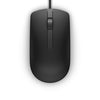 Dell MS116 Wired Optical Mouse, USB, 1000 dpi, 6ft cable, Black - MS116-BK