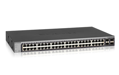 Netgear ProSafe GS748Tv5 48-port Gigabit Ethernet Smart Managed Switch, 48 x 1G + 4 x 1G SFP Ports - GS748T-500NAS